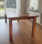 Robuuste Teakhouten Eettafel - Perfect voor Gezellige Diners, Huis en Inrichting, Tafels | Eettafels, Ophalen, Gebruikt, 100 tot 150 cm