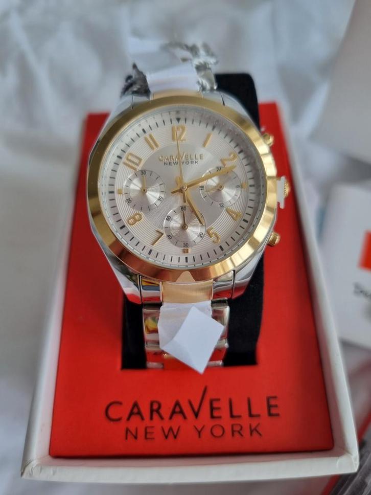 NIEUW & DOOS Caravelle New York Bicolor Horloge dameshorloge, Sieraden, Tassen en Uiterlijk, Horloges | Dames, Nieuw, Polshorloge