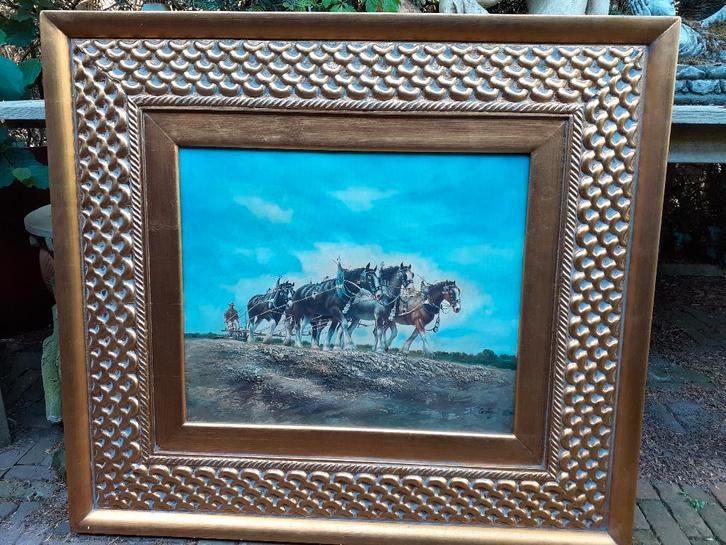 Kapitaal Schilderij Olieverf/Paneel in exclusieve Sierlijst, Antiek en Kunst, Kunst | Schilderijen | Klassiek, Ophalen