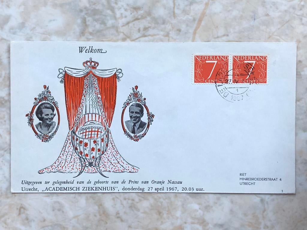 Geboorte Willem-Alexander, 1967., Verzenden, Gebruikt, Nederland, Overige typen