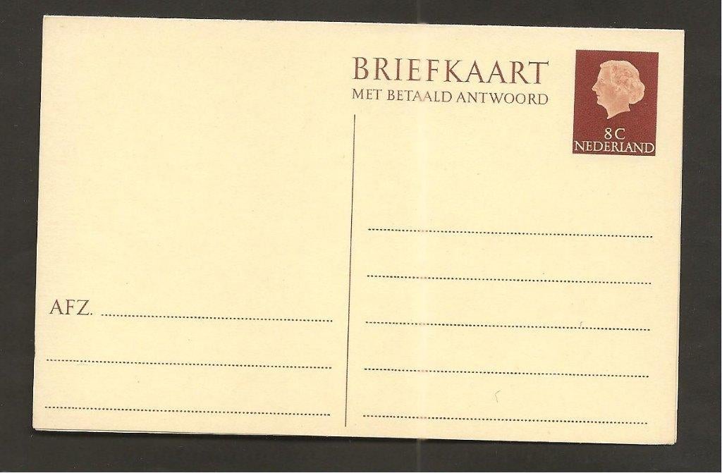 Briefkaart Geuzendam 326 met betaald antwoord., Postzegels en Munten, Brieven en Enveloppen | Nederland, Ophalen of Verzenden