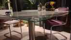 Tafel Glasplaat gelaagd veiligheidsglas 160x90, Ophalen, Gebruikt, 50 tot 100 cm, Glas