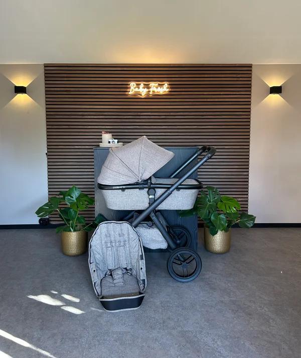 DUBATTI E4 CLINE • TAUPE MELANGE • NIEUWSTAAT! ✨, Kinderen en Baby's, Buggy's, Nieuw, Overige merken, Verstelbare rugleuning, Zonnekap