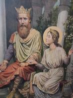 Oude schoolplaat religieus heilige Oda +-60-70cm igst Miekje, Ophalen, Natuur en Biologie