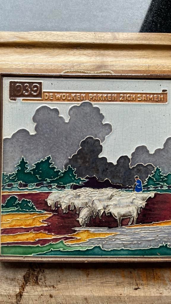Tegel Westraven 1939 "De wolken pakken zich samen", Ophalen of Verzenden