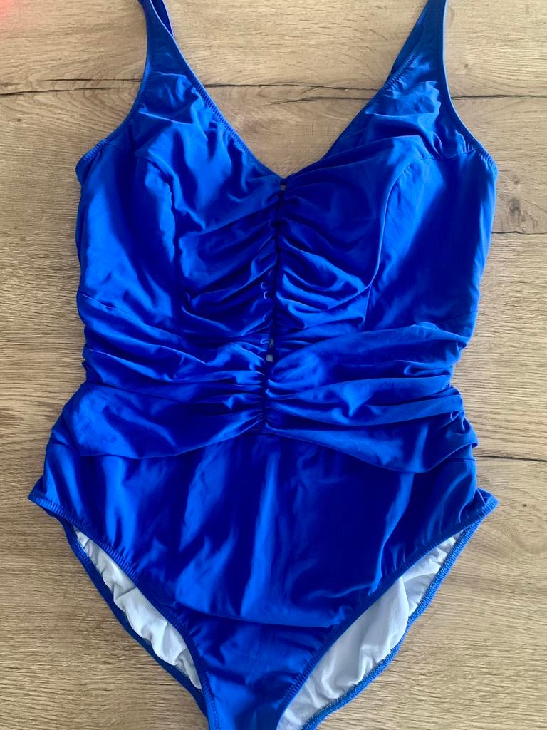 Gottex 44C corrigetend badpak blauw, Kleding | Dames, Badmode en Zwemkleding, Badpak, Gedragen, Verzenden, Blauw