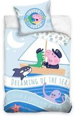 Peppa Pig Baby / Peuter Dekbedovertrek 100 x 135 cm - George, Kinderen en Baby's, Kinderkamer | Beddengoed, Blauw, Dekbedovertrek
