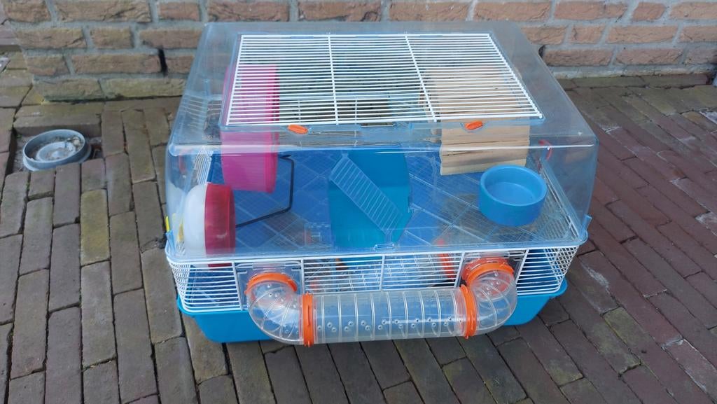 Hamsterkooi (3 verdiepingen) + extra's, Dieren en Toebehoren, Knaagdieren en Konijnen | Hokken en Kooien, Kooi, 60 tot 90 cm, Minder dan 75 cm