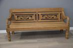 Handgedecoreerde Teakhouten Tuinbank, Tuin en Terras, Verzenden, Nieuw, Teakhout