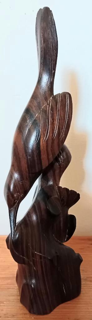 Hand gestoken coromandel houten vogel, Antiek en Kunst, Kunst | Beelden en Houtsnijwerken, Ophalen of Verzenden