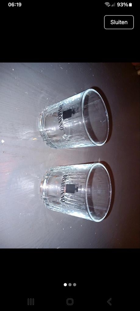 2 Amaretto Glazen - Perfect voor Cocktails!, Ophalen of Verzenden, Gebruikt