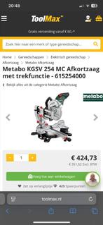 METABO KGSV 254 MC , KSU 251 onderstel, Ophalen, 70 mm of meer, Zo goed als nieuw, Afkortzaag