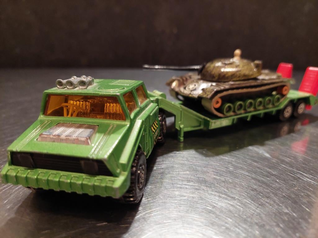 Matchbox battle kings leger truck en tank/vintage/lesney, Ophalen of Verzenden, Gebruikt, Bus of Vrachtwagen