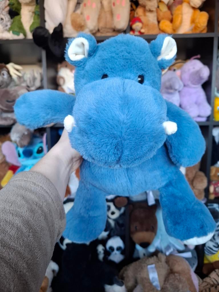 Leuke blauwe nijlpaard knuffel, Kinderen en Baby's, Speelgoed | Knuffels en Pluche, Overige merken, Overige karakters, Overige typen