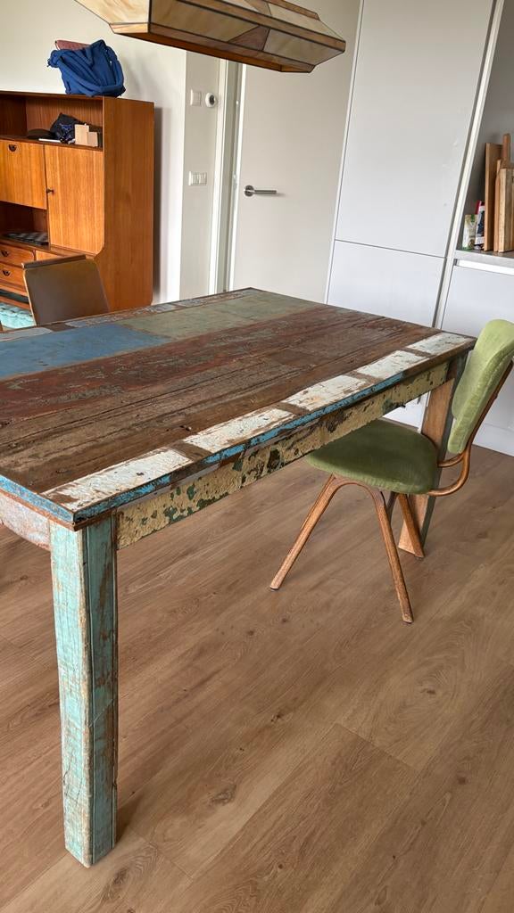 Vintage eettafel, Huis en Inrichting, Tafels | Eettafels, Ophalen, Gebruikt, 100 tot 150 cm, 50 tot 100 cm