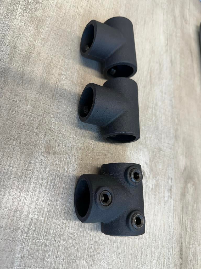 Gordijnroede steunen mat zwart industrieel, Huis en Inrichting, Ophalen, Minder dan 50 cm, Zwart, Nieuw