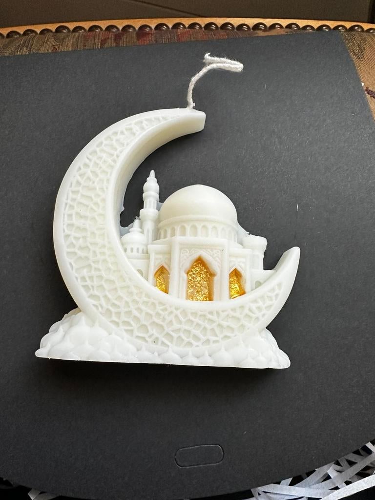 Ramadan Mubarak Kaarsen Set, Overige materialen, Wit, Nieuw, Ophalen of Verzenden