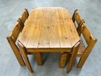 Ate van Apeldoorn Houtwerk Hattem 70's eethoek # 9400, Ophalen, Brutalisme, Gebruikt, 4 tot 6 stoelen