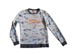 Stoere WE sweater met vissen maat 170., Kinderen en Baby's, Kinderkleding | Maat 170, Verzenden, Trui of Vest, Zo goed als nieuw