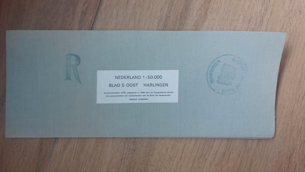 5OOST Harlingen Franeker Marssum Stiens Stafkaart  uit 1984, Topografische Dienst Nederland, Ophalen of Verzenden, 1800 tot 2000
