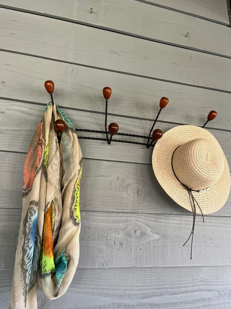 Mooie vintage Franse sputnik kapstok style van Roger Feraud., Huis en Inrichting, Woonaccessoires | Kapstokken, Wandkapstok, Gebruikt