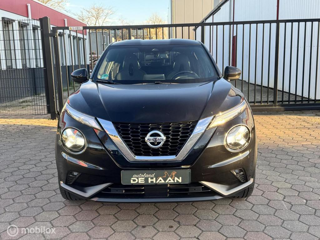 Nissan Juke 1.0 DIG-T Tekna BOSE UITVOERING FULL OPTIONS, Voorwielaandrijving, Leder en Stof, Zwart, Origineel Nederlands
