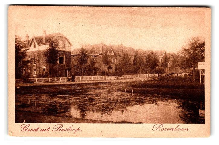 Boskoop, Rozenlaan. Nauta A 1572, Verzamelen, Ansichtkaarten | Nederland, Ongelopen, Zuid-Holland, Voor 1920, Verzenden