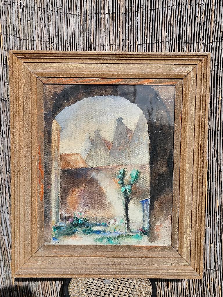 Aquarel bekende kunstenaar Reinier  Snapper (1907-1988), Antiek en Kunst, Kunst | Schilderijen | Klassiek, Ophalen of Verzenden