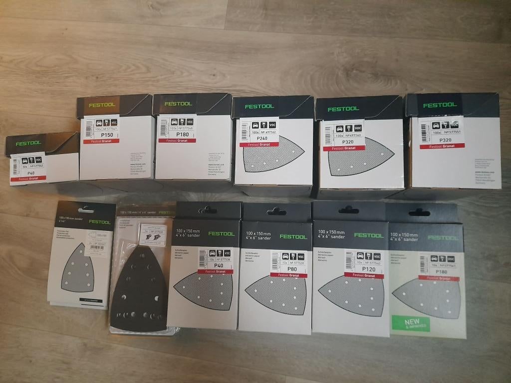 Festool Delta schuurpapier + Zool, Ophalen of Verzenden, Nieuw, Minder dan 600 watt, Vlakschuurmachine