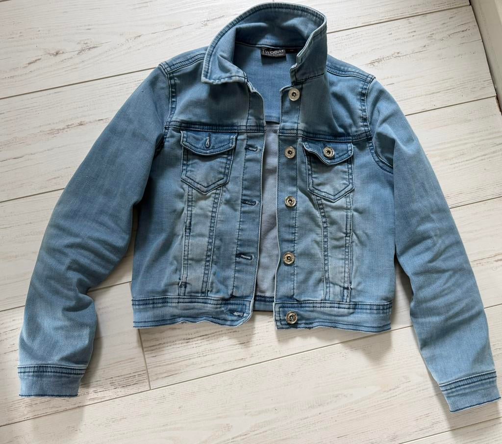 Spijkerjasje maat 140 Als nieuw, Kinderen en Baby's, Kinderkleding | Maat 140, Ophalen of Verzenden, Zo goed als nieuw, Meisje