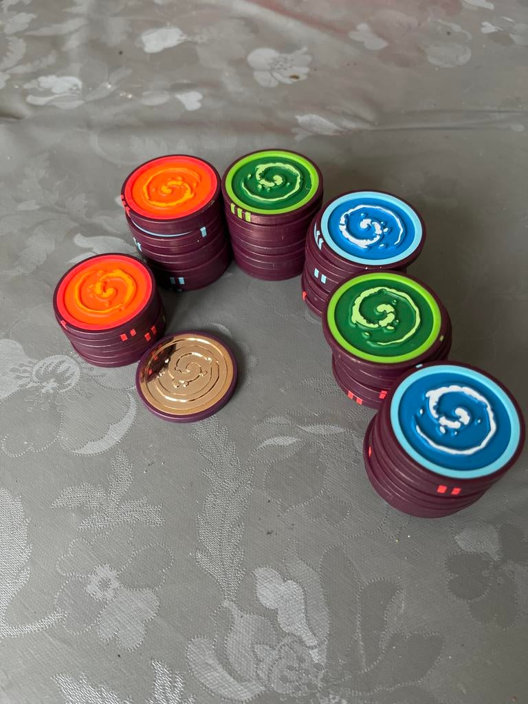 Dungans 56 coins en 1 gouden coin met stickers, Ophalen of Verzenden, Gebruikt, Overige typen
