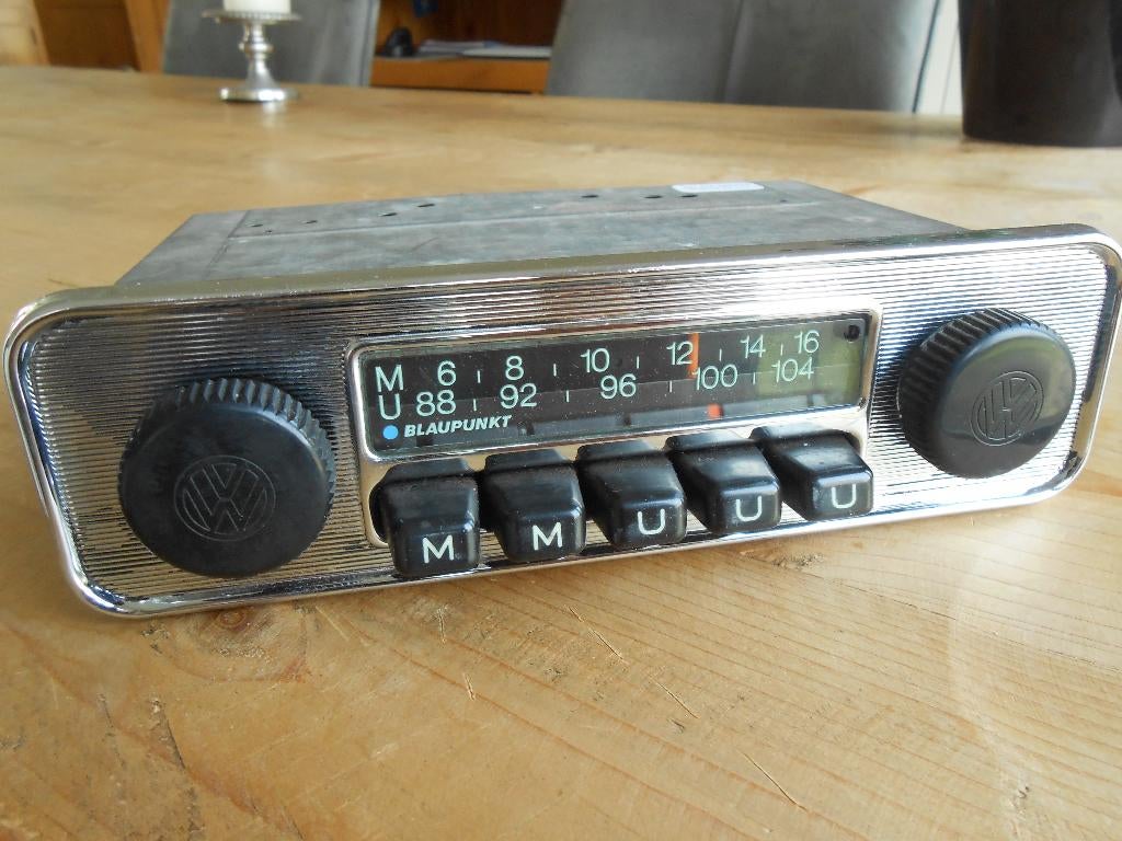 BLAUPUNKT munster FM 12V VW knoppen chroom radio!, Ophalen of Verzenden, Zo goed als nieuw