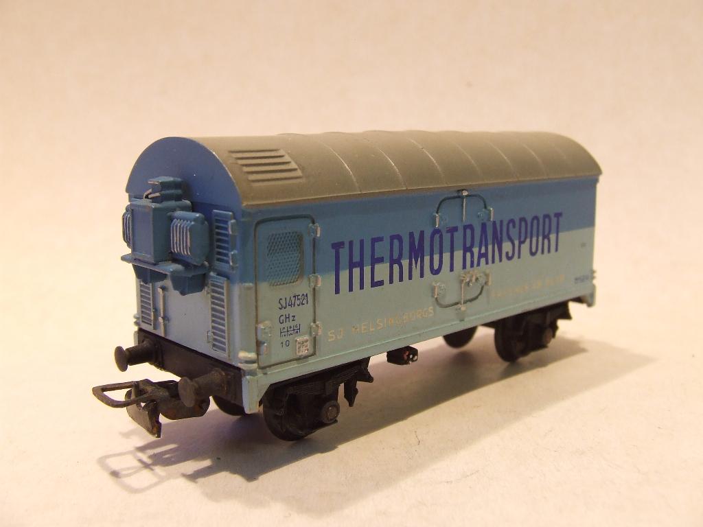 POCHER koelwagen, Zweedse spoorwegen, 2 assig, blauw,, Hobby en Vrije tijd, Modeltreinen | H0, Overige merken, Gelijkstroom of Wisselstroom