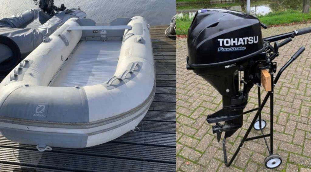 Zodiac Cadet Alu 350 + Tohatsu 9.8 pk 4 takt, Watersport en Boten, Ophalen, Aluminium, Gebruikt, Zodiac