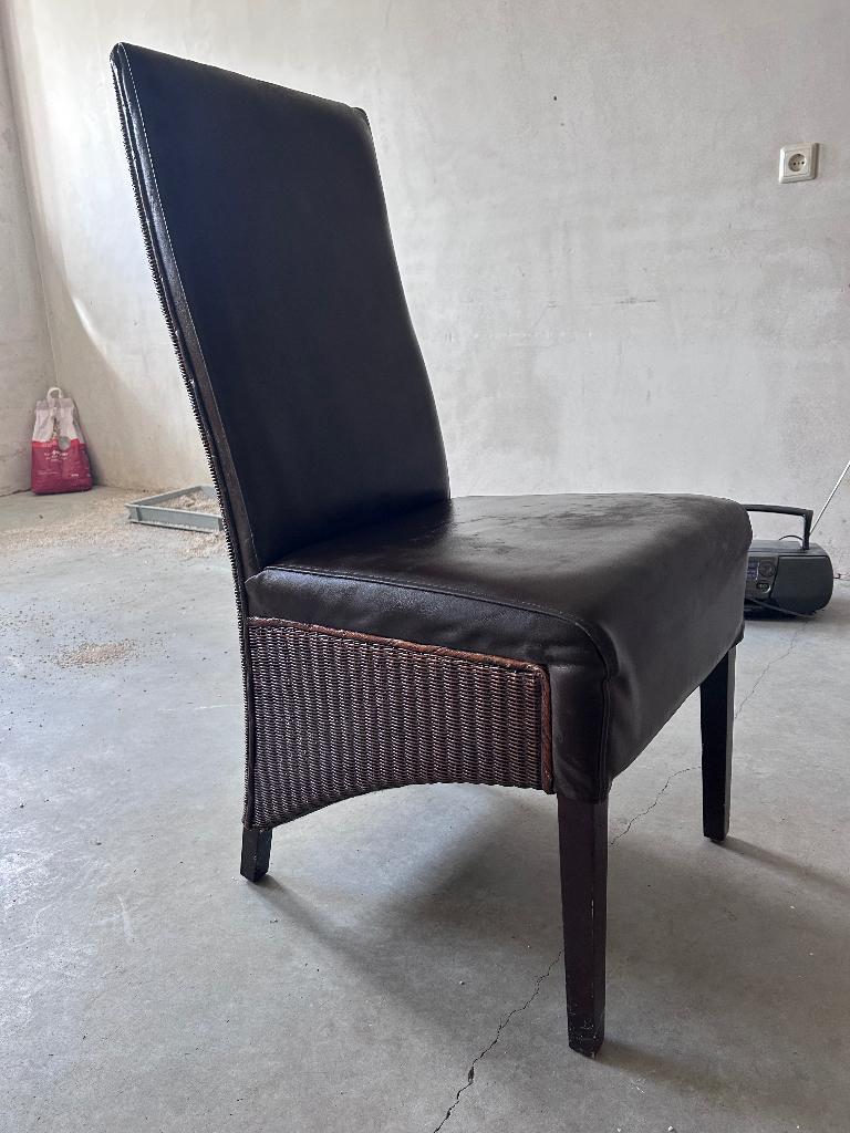 6 Lloyd loom eetkamerstoelen, Ophalen, Gebruikt, Vijf, Zes of meer stoelen, Bruin