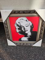 Marilyn Monroe Portret met Barok Lijst - 44x44 cm, Ophalen of Verzenden