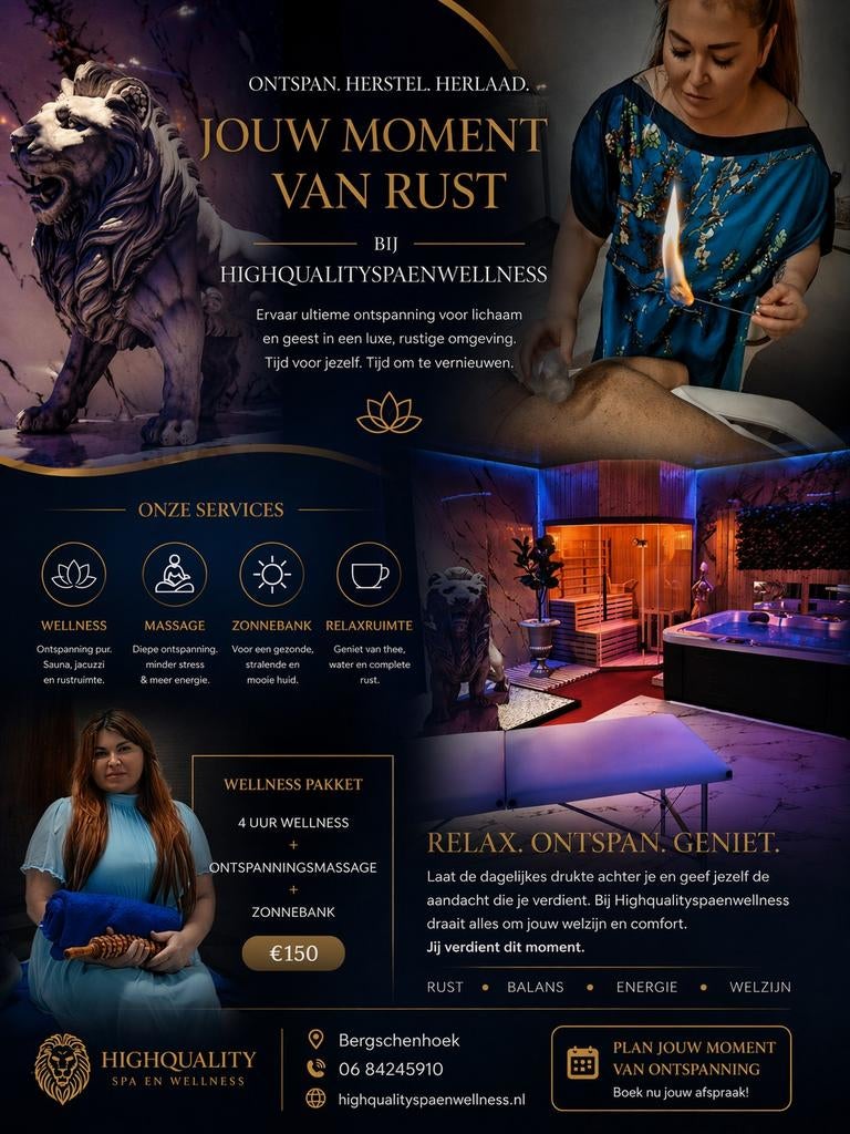Wellness pakket: Sauna, Jacuzzi, Zonnebank & Massage, Ophalen of Verzenden