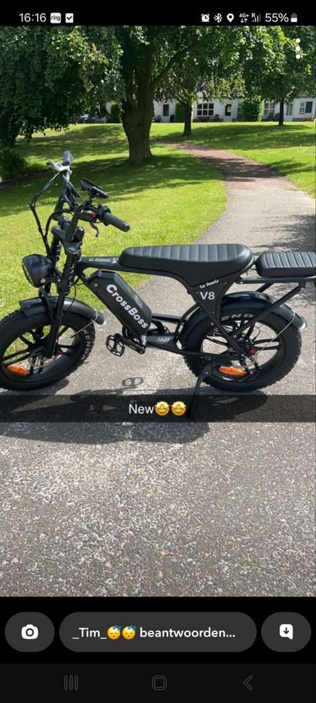 Te koop fatbike crossboss V8 special edition, Fietsen en Brommers, Brommers | Tomos, Ophalen, Zo goed als nieuw, Overige modellen