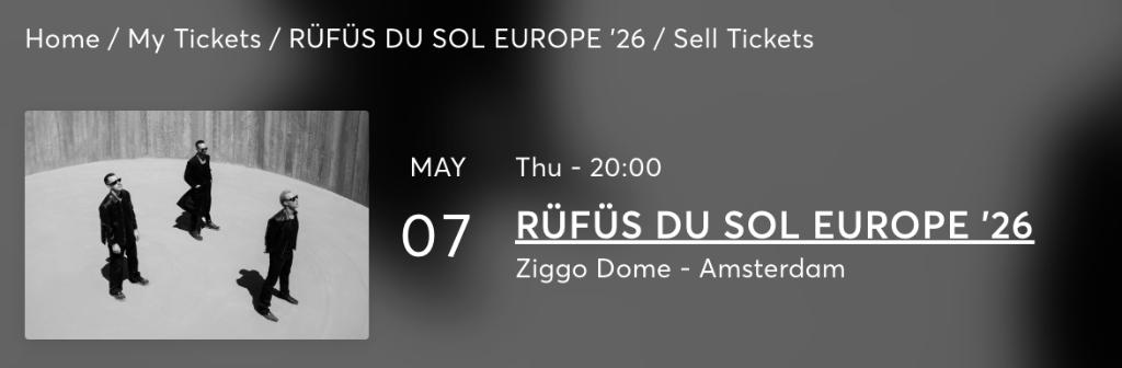 RÜFÜS DU SOL TICKETS, Tickets en Kaartjes, Twee personen, Mei