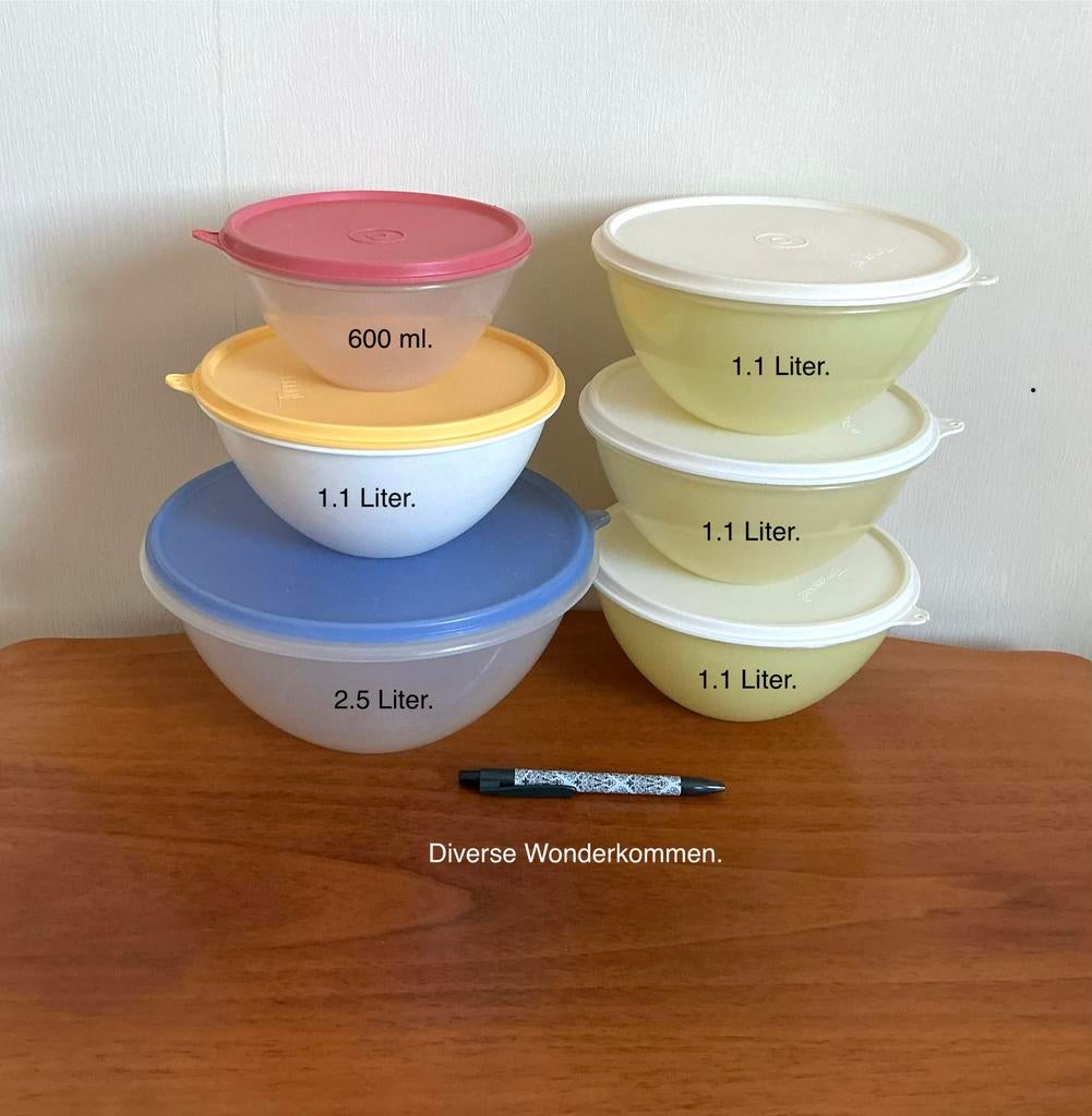 Tupperware Diverse Wonderkommen zie omschrijving., Huis en Inrichting, Keuken | Tupperware, Ophalen of Verzenden