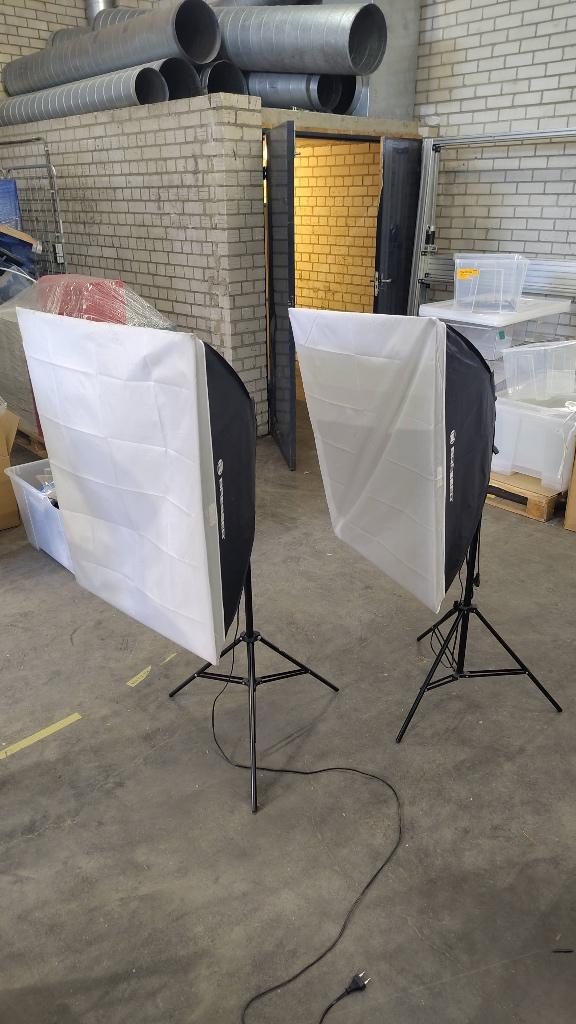 Softbox studiolampen set van 2, Audio, Tv en Foto, Fotografie | Fotostudio en Toebehoren, Ophalen, Gebruikt, Lamp of Flitsset