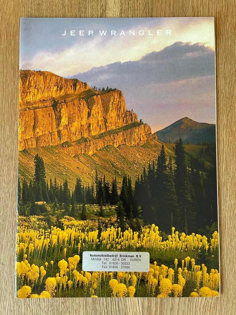 Jeep Wrangler brochure, Ophalen of Verzenden, Zo goed als nieuw, Overige merken