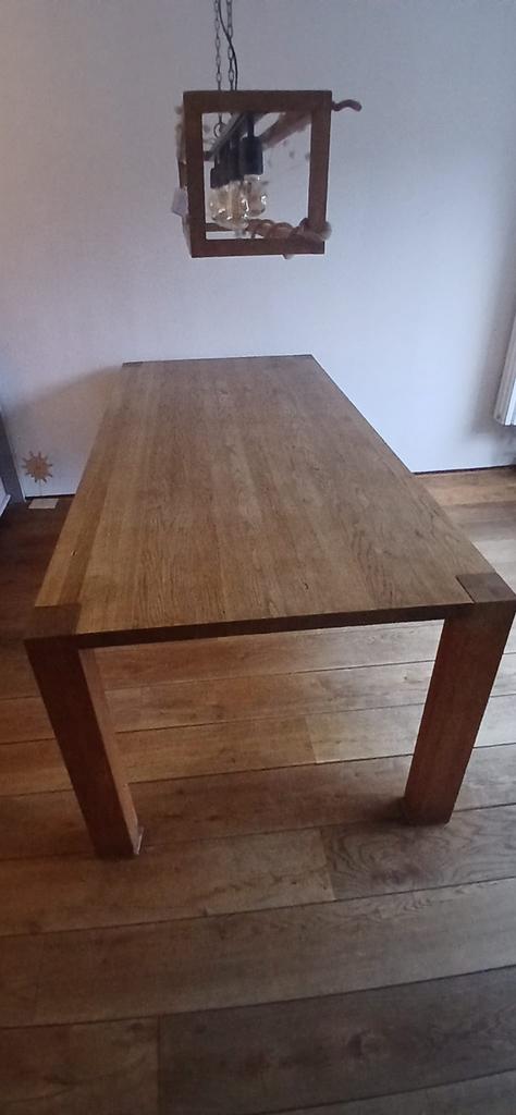 Eiken tafel 2.20/1.00m, Huis en Inrichting, Complete inboedels, Ophalen