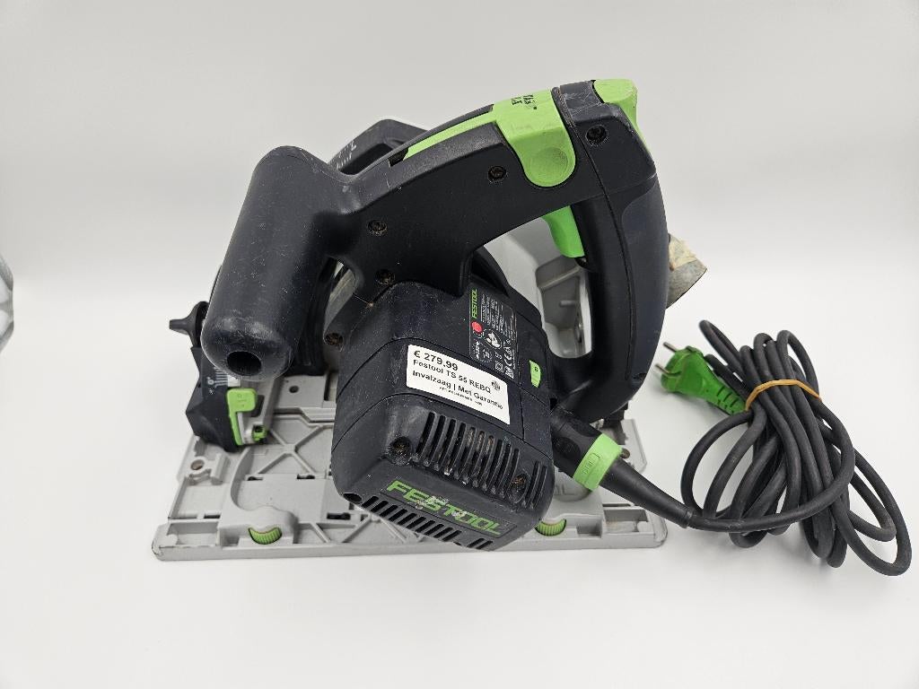 Festool TS 55 REBQ Invalzaag | Met Garantie, Invalzaag, Ophalen of Verzenden, Zo goed als nieuw, 30 tot 70 mm