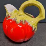 Brocante Barbotine Italiaans Aardewerk Waterkan Tomaat, Ophalen of Verzenden