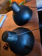 2 industriële hanglampen zwart, Huis en Inrichting, Lampen | Hanglampen, Ophalen, Zo goed als nieuw, Minder dan 50 cm