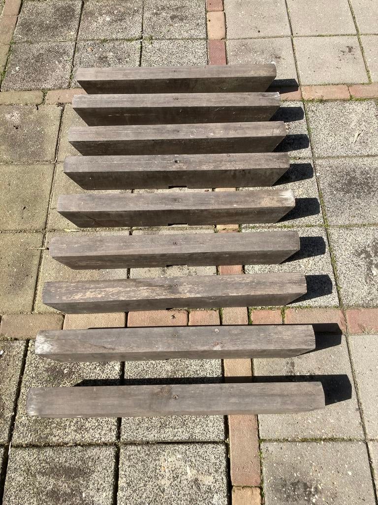 9 Hardhouten ruiters voor pergola, Ophalen, Gebruikt, Hardhout, Minder dan 180 cm