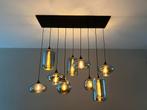 Moderne hanglamp met 9 glazen kappen - By eve Bulbs, Huis en Inrichting, Gebruikt, Ophalen of Verzenden, Glas, By eve Bulbs
