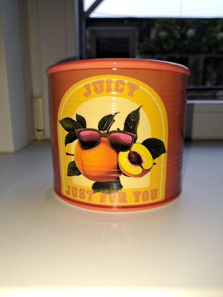 Nieuwe keramische bloempotten met fruitprint, Rond, Nieuw, Ophalen of Verzenden, Balkon