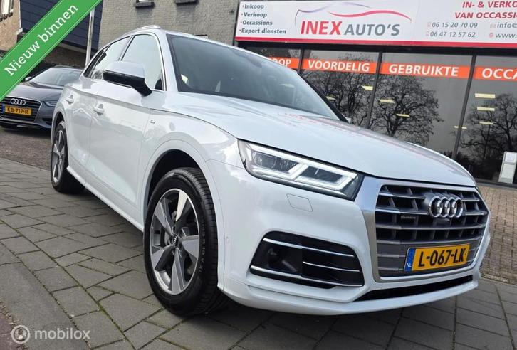Audi Q5 50 TFSI-e Quattro 2x S-line Matrix Acc Dodehoek Deal, Auto's, Audi, Bedrijf, Te koop, Q5, 360° camera, 4x4, ABS, Achteruitrijcamera